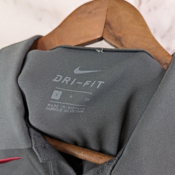 Washington State Cougars Shirt Men Small Polo Gray Short Sleeve Nike Dri Fit WSU - Picture 3 of 11